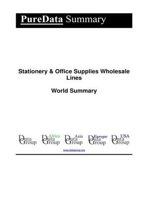 cover image of Stationery & Office Supplies Wholesale Lines World Summary